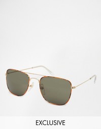 Солнцезащитные очки-авиаторы Reclaimed Vintage - Коричневый