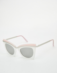 Квадратные солнцезащитные очки кошачий глаз в стиле колор блок ASOS