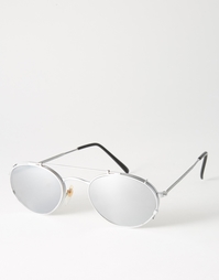 Круглые солнцезащитные очки со съемными линзами Reclaimed Vintage