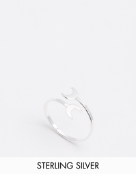 Серебряное кольцо с двумя полумесяцами ASOS - Серебряное покрытие