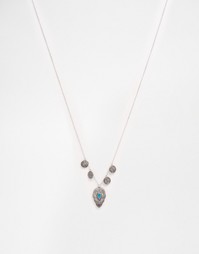 Ожерелье с подвеской ASOS Sahara - Серебряный