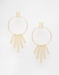 Серьги с подвесками-трубочками ASOS - Золотой