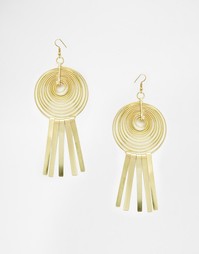 Серьги-подвески со спиралями ASOS - Золотой