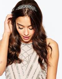 Гребень с цветами ASOS Wedding - Серебряный