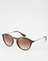 Круглые солнцезащитные очки Ray-Ban RB4243 - Коричневый