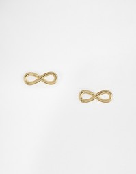 Серьги-гвоздики со знаком бесконечности Orelia - Золотой