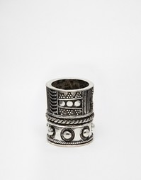 Массивное серебряное кольцо с орнаментом ASOS - Шлифованный серебряный