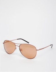 Солнцезащитные очки-авиаторы оттенка розового золота Ted Baker Carter
