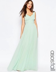 Платье макси с оборками ASOS TALL WEDDING - Мятный