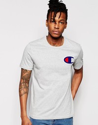 Серая меланжевая футболка с логотипом Champion - Серый