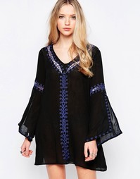 Цельнокройное платье с вышивкой Glamorous - Черный