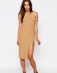 Платье мини с вырезами Missguided - Кэмел