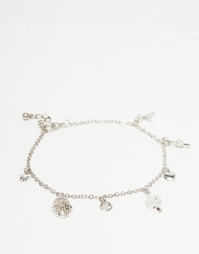 Браслет на ногу с подвеской ASOS Mystical - Античный серебряный