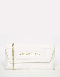 Белая сумка-конверт через плечо с цепочкой Versace Jeans - Белый