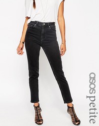 Черные выбеленные джинсы слим в винтажном стиле ASOS PETITE Farleigh