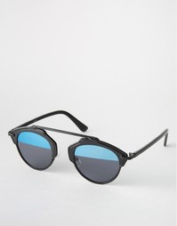 Круглые солнцезащитные очки ASOS - Черный