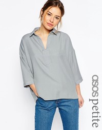 Свободная блузка ASOS PETITE - Серый