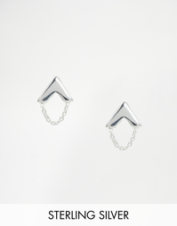 Серебряные серьги с цепочками и стрелами ASOS - Серебряный