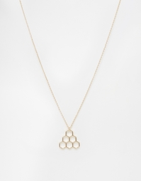 Ожерелье с подвеской-сотами ASOS - Золотой