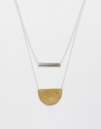 Двухцветное ожерелье с подвесками Made - Золотой