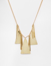 Броское ожерелье с треугольной подвеской Made - Золотой