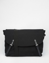 Черная парусиновая сумка-сэтчел ASOS - Черный