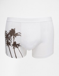 Боксеры-брифы с пальмовым принтом ASOS - Белый