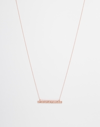 Ожерелье с пластиной Weekday - Розовое золото
