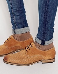 Кожаные туфли с плетеной отделкой Selected Homme Bolton - Коричневый