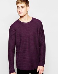 Трикотажный джемпер с необработанными краями Jack &amp; Jones - Сливовый