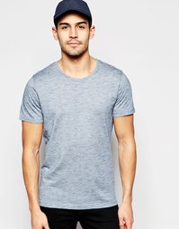 Меланжевая футболка с круглым вырезом Selected Homme - Синий