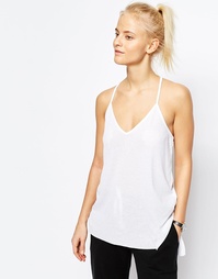 Удлиненный топ в рубчик ASOS - Белый