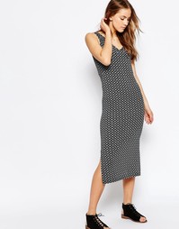 Прямое платье миди с мозаичным принтом ASOS - Мульти