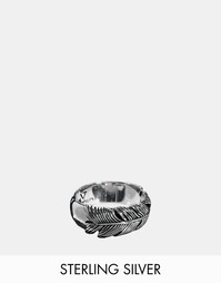 Серебряное кольцо с дизайном в виде перышка Seven London - Серебряный
