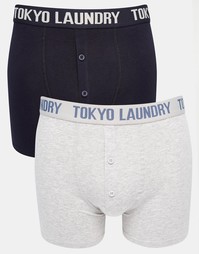 Комплект из 2 пар боксеров‑брифов с контрастным поясом Tokyo Laundry