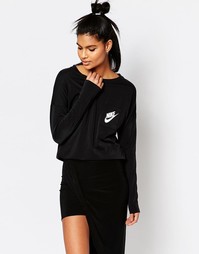 Лонгслив с логотипом Nike - Черный