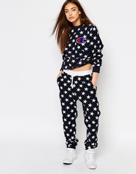 Спортивные штаны с принтом звезды Champion Baggy - Темно-синий