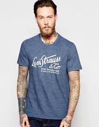 Синяя футболка с логотипом Levi's Wordmark - Выходной синий Levi's®