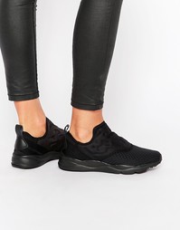 Черные кроссовки-слипоны Reebok Furylite