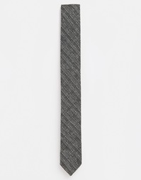 Черный фактурный галстук слим ASOS - Черный
