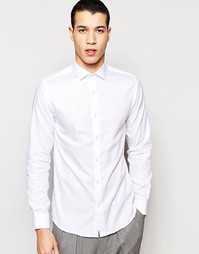 Фактурная рубашка кроя слим со срезанным воротником Selected Homme