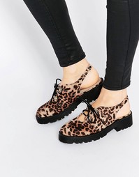 Туфли на плоской подошве ASOS MILA - Leopard