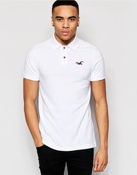 Поло слим Hollister Core - Белый