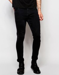 Черные супероблегающие джинсы Dark Future - Черный