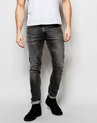 Выбеленные черные джинсы скинни Nudie Jeans Lin - Night Blizz