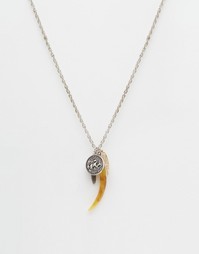 Шлифованное серебряное ожерелье с подвесками ASOS - Полированный родий