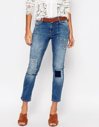 Укороченные джинсы в стиле пэтчворк Vero Moda - Деним