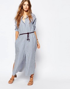 Платье-рубашка макси Maison Scotch - Синий 1