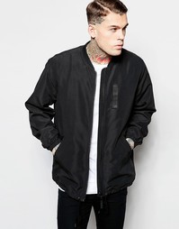 Черная куртка‑пилот с отделкой лентой ASOS - Черный