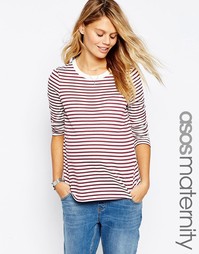 Фактурный лонгслив для беременных в полоску ASOS Maternity